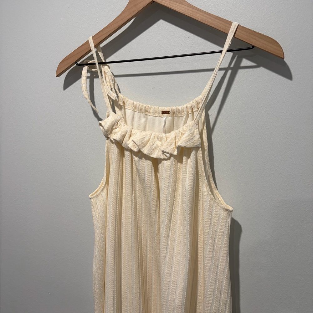 Free People Athens Tie Strap A-Line Midi Dress Cream S NWT New - Picture 2 of 8